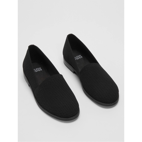 Eileen Fisher • Demi Recycled Stretch Knit Loafer flat slip on black - Picture 1 of 10